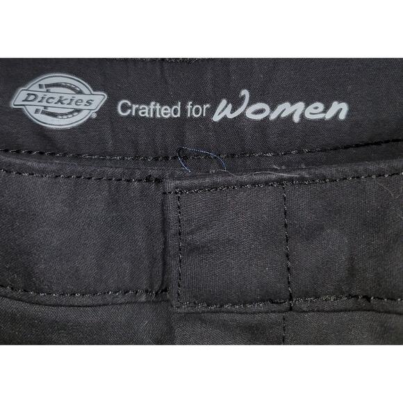 Dickies Black Curvy Crafted For Women Pants 12R Flat Front New Without Tags - Picture 4 of 7